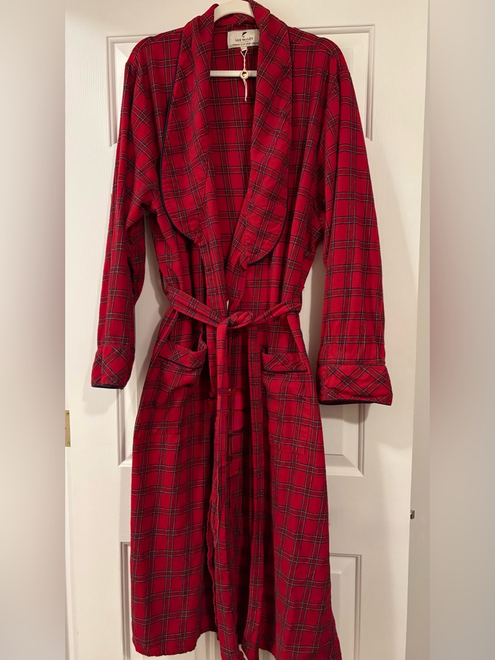 From Ireland!  Plaid Men's Robe Cape with Self-Tie Belt